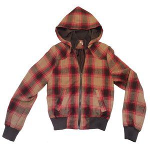 Sashimi Brand Ladies Plaid Hoodie Size Small